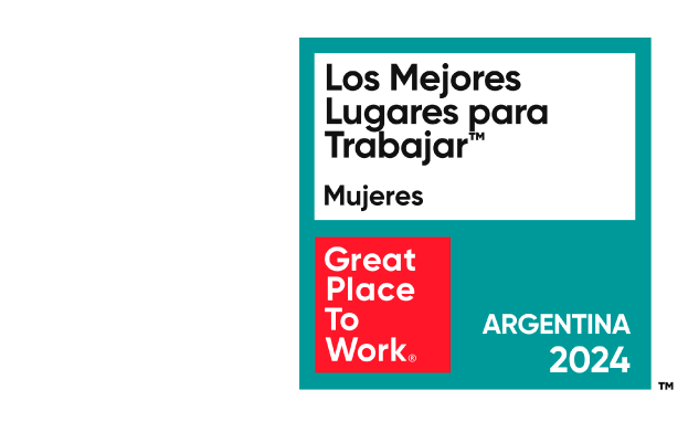 logo women leading in tech y great place to work badge mujeres