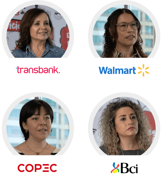 foto de cuatro mujeres representando los logos de los clientes